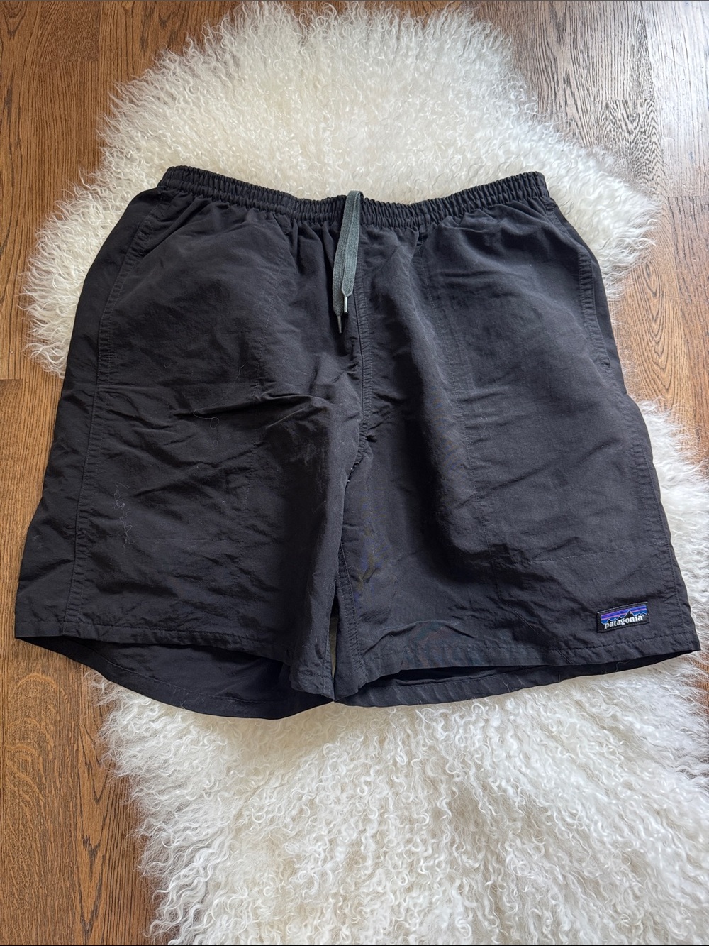 Patagonia Black Elastic Waist Hybrid Shorts
